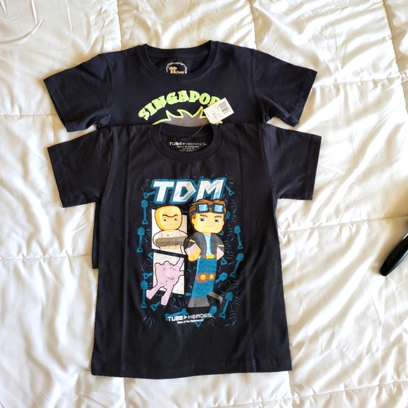 NWT Boys T-Shirt Bundle TDM Tube Heroes Singapore Size 6/7 - Picture 1 of 4